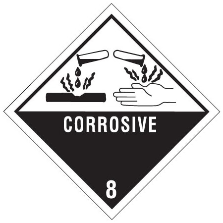 Bsc Preferred 4 x 4'' - ''Corrosive'' Labels BUY00025386